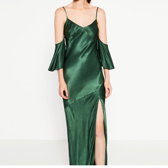 Zara Dresses & Skirts - [Zara] Dress Long Green 💚